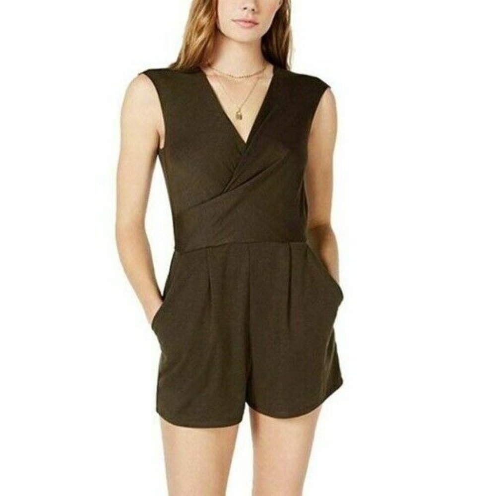 Fishbowl Junior S Green Sleeveless Romper NWTCH78